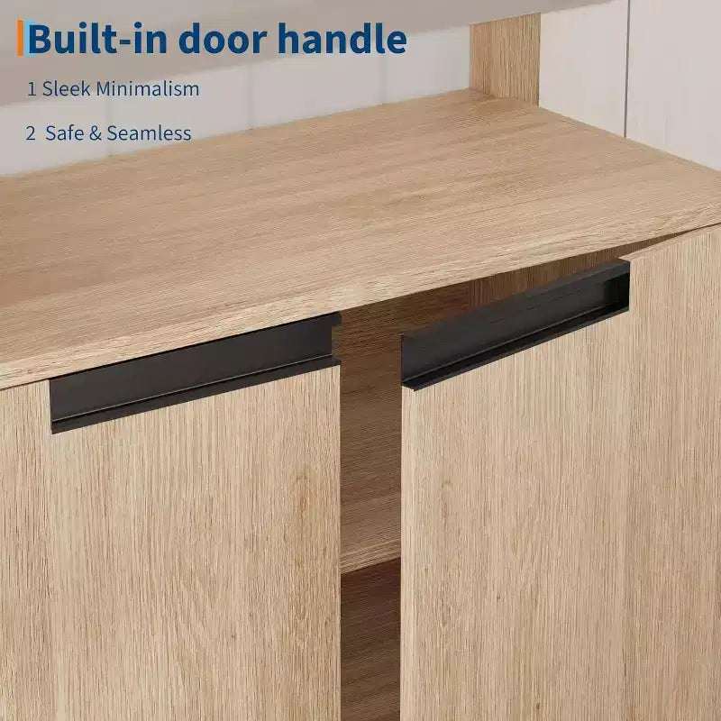 Acekool 63 TV Stand for TVs up to 70, Farmhouse Media Console with Storage Cabinets and Adjustable Shelves, Entertainment Center