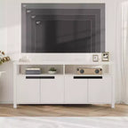 Acekool 63 TV Stand for TVs up to 70, Farmhouse Media Console with Storage Cabinets and Adjustable Shelves, Entertainment Center