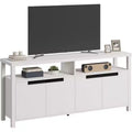 Acekool 63 TV Stand for TVs up to 70, Farmhouse Media Console with Storage Cabinets and Adjustable Shelves, Entertainment Center