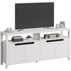 Acekool 63 TV Stand for TVs up to 70, Farmhouse Media Console with Storage Cabinets and Adjustable Shelves, Entertainment Center