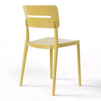 WestinTrends Playa Sedie da pranzo impilabili moderne da esterno in plastica (set da 4), gialle