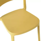 WestinTrends Playa Sedie da pranzo impilabili moderne da esterno in plastica (set da 4), gialle
