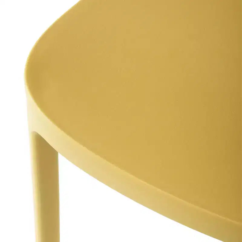 WestinTrends Playa Sedie da pranzo impilabili moderne da esterno in plastica (set da 4), gialle