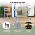 WestinTrends Playa Outdoor Modern Stackable Plastic Patio Dining Chairs (Set of 4), Gray