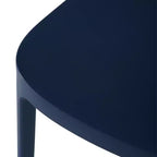 WestinTrends Playa Outdoor Modern Stackable Plastic Patio Dining Chairs (Set of 4), Navy Blue