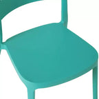WestinTrends Playa Sedie da pranzo impilabili moderne da esterno in plastica (set da 4), Turchese