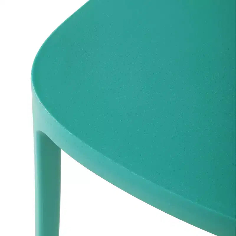 WestinTrends Playa Sedie da pranzo impilabili moderne da esterno in plastica (set da 4), Turchese
