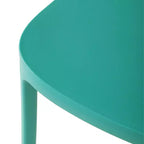 WestinTrends Playa Sedie da pranzo impilabili moderne da esterno in plastica (set da 4), Turchese