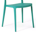 WestinTrends Playa Sedie da pranzo impilabili moderne da esterno in plastica (set da 4), Turchese