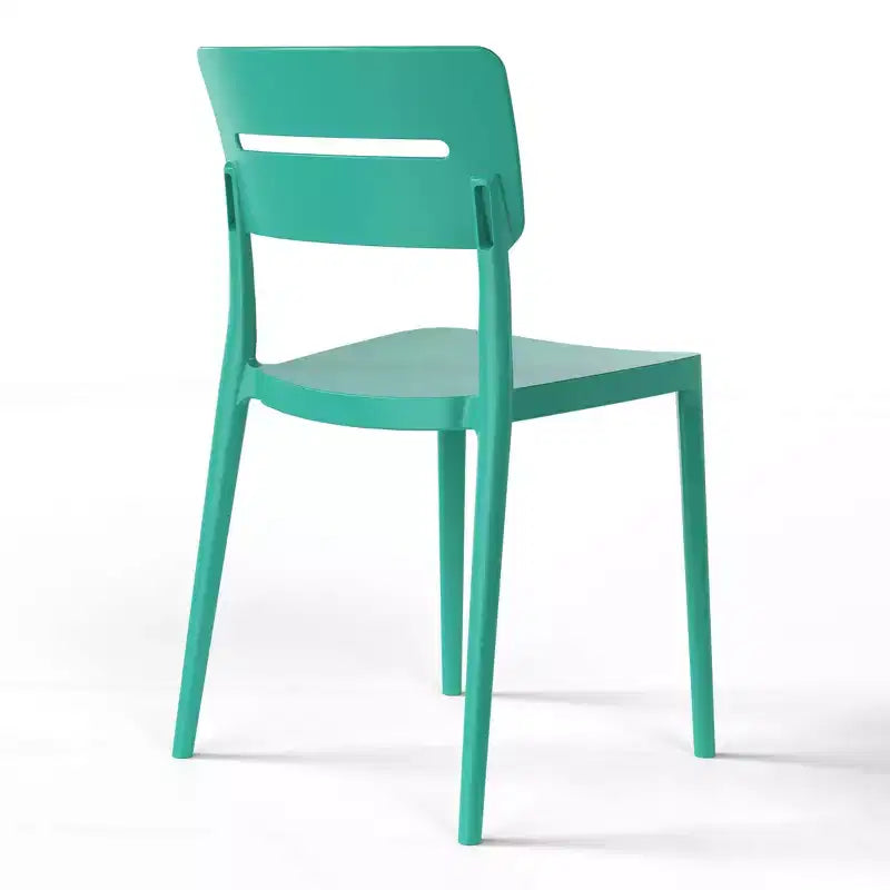 WestinTrends Playa Sedie da pranzo impilabili moderne da esterno in plastica (set da 4), Turchese