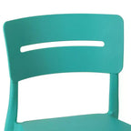 WestinTrends Playa Sedie da pranzo impilabili moderne da esterno in plastica (set da 4), Turchese