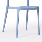 WestinTrends Playa Outdoor Modern Stackable Plastic Patio Dining Chairs (Set of 4), French Blue