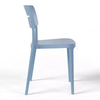 WestinTrends Playa Outdoor Modern Stackable Plastic Patio Dining Chairs (Set of 4), French Blue
