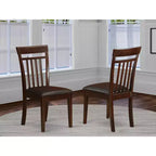 HomeStock Modern Marvel Slat Back Dining Chair Mahogany Wood Seat