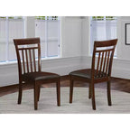 HomeStock Modern Marvel Slat Back Dining Chair Mahogany Wood Seat
