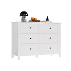 6-Drawer Dresser TV Stand for 48 TVs, Modern Wood Chest for Bedroom, Living Room & Hallway