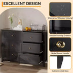 6-Drawer Dresser TV Stand for 48 TVs, Modern Wood Chest for Bedroom, Living Room & Hallway