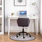 Okak Sedia da Scrivania Moderna Regolabile in Velluto con Ruote, Sedia Girevole da Lavoro Trapuntata a Diamante per Ufficio, Studio, Atelier