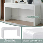 Christopher Knight Home Alira, Consolle moderna curva con 2 cassetti