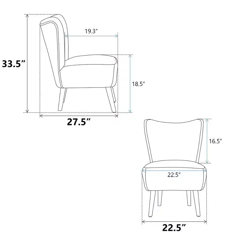 Moderna sedia di design senza braccioli in tessuto bouclé con imbottitura in schiuma e gambe in legno di caucciù – Sedia elegante e confortevole per salotto, ufficio e camera da letto