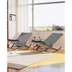 Acekool 2-Piece Rattan Rocking Chair Set - Outdoor Lounge Chairs with Cushions for Porch & Patio