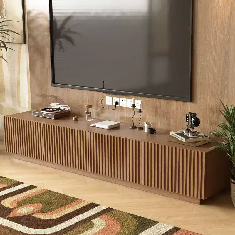 Gaoyangjiaju 86.61 Mid-Century Modern TV Stand for TVs up to 85, TV Console with Large Storage Space, Entertainment Center for Living Room