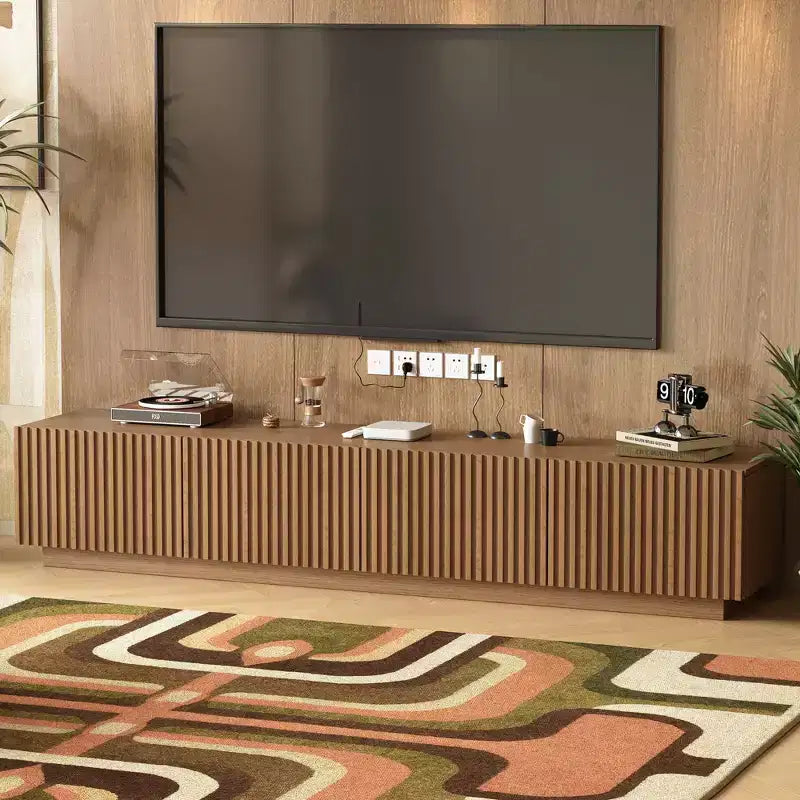 Gaoyangjiaju 86.61 Mid-Century Modern TV Stand for TVs up to 85, TV Console with Large Storage Space, Entertainment Center for Living Room