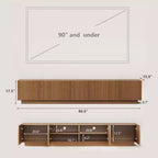 Gaoyangjiaju 86.61 Mid-Century Modern TV Stand for TVs up to 85, TV Console with Large Storage Space, Entertainment Center for Living Room