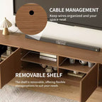 Gaoyangjiaju 86.61 Mid-Century Modern TV Stand for TVs up to 85, TV Console with Large Storage Space, Entertainment Center for Living Room