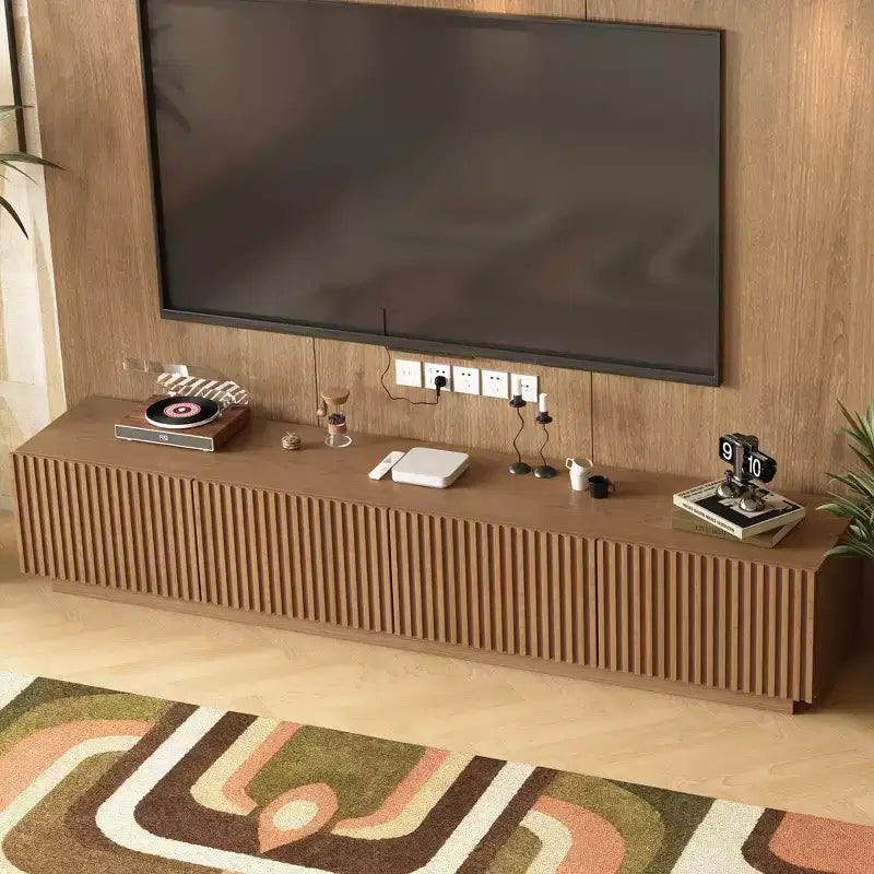 Gaoyangjiaju 86.61 Mid-Century Modern TV Stand for TVs up to 85, TV Console with Large Storage Space, Entertainment Center for Living Room