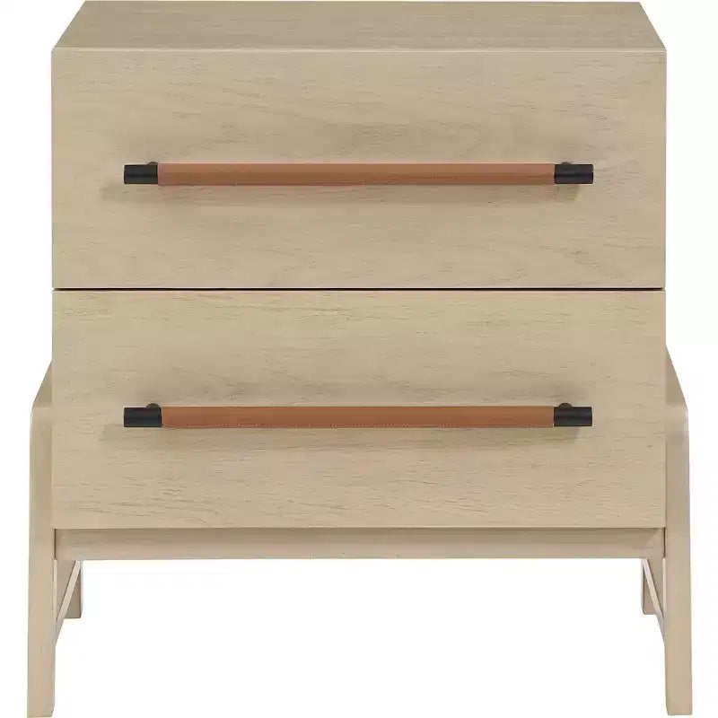 Meridian Furniture,Kaya Black Vegan Leather Nightstand