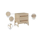 Meridian Furniture,Kaya Black Vegan Leather Nightstand