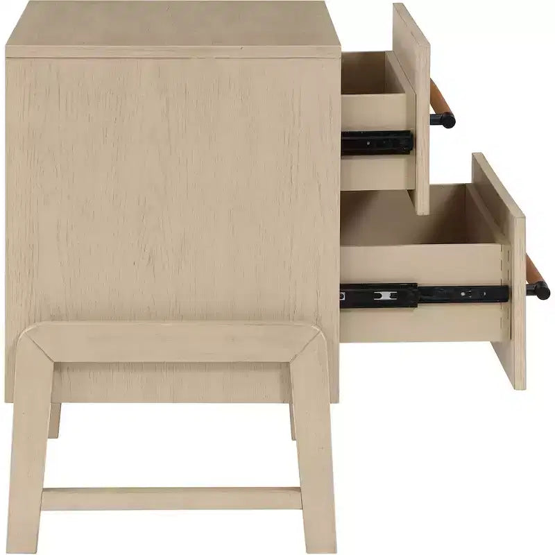 Meridian Furniture,Kaya Black Vegan Leather Nightstand