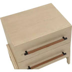 Meridian Furniture,Kaya Black Vegan Leather Nightstand