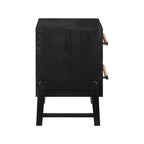 Meridian Furniture,Kaya Black Vegan Leather Nightstand