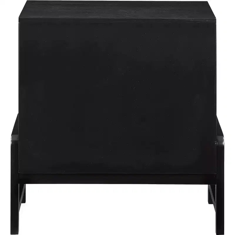Meridian Furniture,Kaya Black Vegan Leather Nightstand