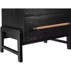 Meridian Furniture,Kaya Black Vegan Leather Nightstand