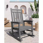 Sedia a Dondolo Oversize per Adulti da 40", Dondolo da Portico in HDPE per Tutte le Stagioni, Sedia a Dondolo da Esterno Resistente da 180 kg per Patio, Giardino, Portico