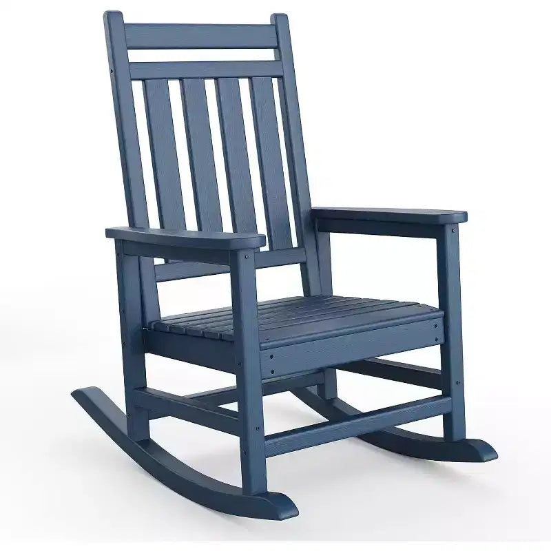 Sedia a Dondolo Oversize per Adulti da 40", Dondolo da Portico in HDPE per Tutte le Stagioni, Sedia a Dondolo da Esterno Resistente da 180 kg per Patio, Giardino, Portico