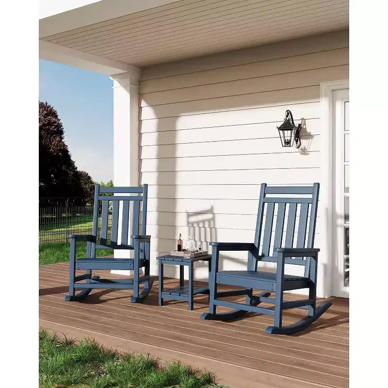 Sedia a Dondolo Oversize per Adulti da 40", Dondolo da Portico in HDPE per Tutte le Stagioni, Sedia a Dondolo da Esterno Resistente da 180 kg per Patio, Giardino, Portico