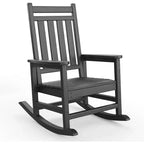 Sedia a Dondolo Oversize per Adulti da 40", Dondolo da Portico in HDPE per Tutte le Stagioni, Sedia a Dondolo da Esterno Resistente da 180 kg per Patio, Giardino, Portico