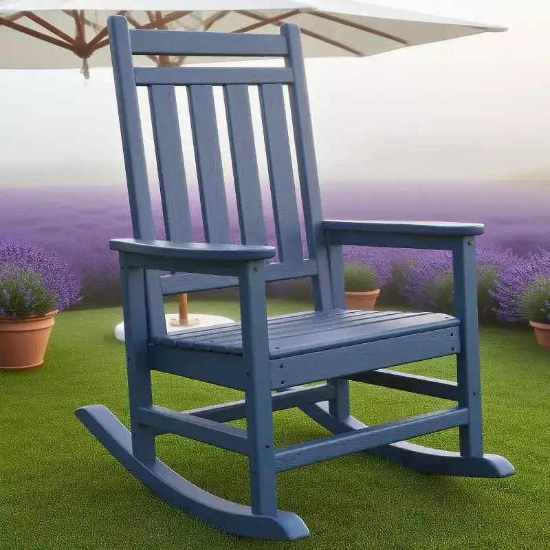 Sedia a Dondolo Oversize per Adulti da 40", Dondolo da Portico in HDPE per Tutte le Stagioni, Sedia a Dondolo da Esterno Resistente da 180 kg per Patio, Giardino, Portico