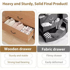 5 Drawer Dresser for Bedroom, Wooden Chest of Drawers with V Shape Design, Tall Storage Organizer for Living Room, Nursery, Entryway