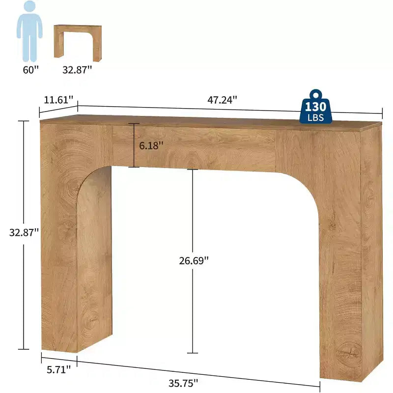 Tavolo Consolle Lungo da Ingresso, Tavolo Rettangolare in Legno per Divano Dietro al Divano, Tavolo Stretto da Ingresso per Soggiorno, Ingresso, Corridoio, Atrio