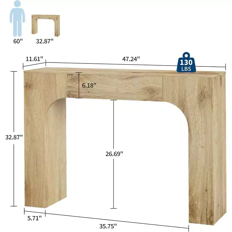 Tavolo Consolle Lungo da Ingresso, Tavolo Rettangolare in Legno per Divano Dietro al Divano, Tavolo Stretto da Ingresso per Soggiorno, Ingresso, Corridoio, Atrio
