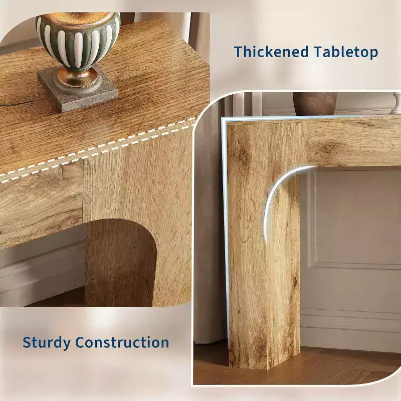 Tavolo Consolle Lungo da Ingresso, Tavolo Rettangolare in Legno per Divano Dietro al Divano, Tavolo Stretto da Ingresso per Soggiorno, Ingresso, Corridoio, Atrio