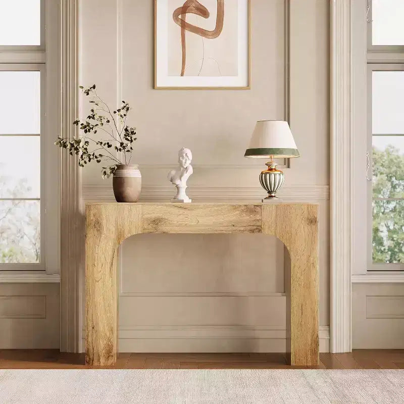 Long Console Table for Entryway, Wood Rectangular Sofa Table Behind Couch Table, Narrow Entryway Table for Living Room, Entrance, Hallway, Foyer