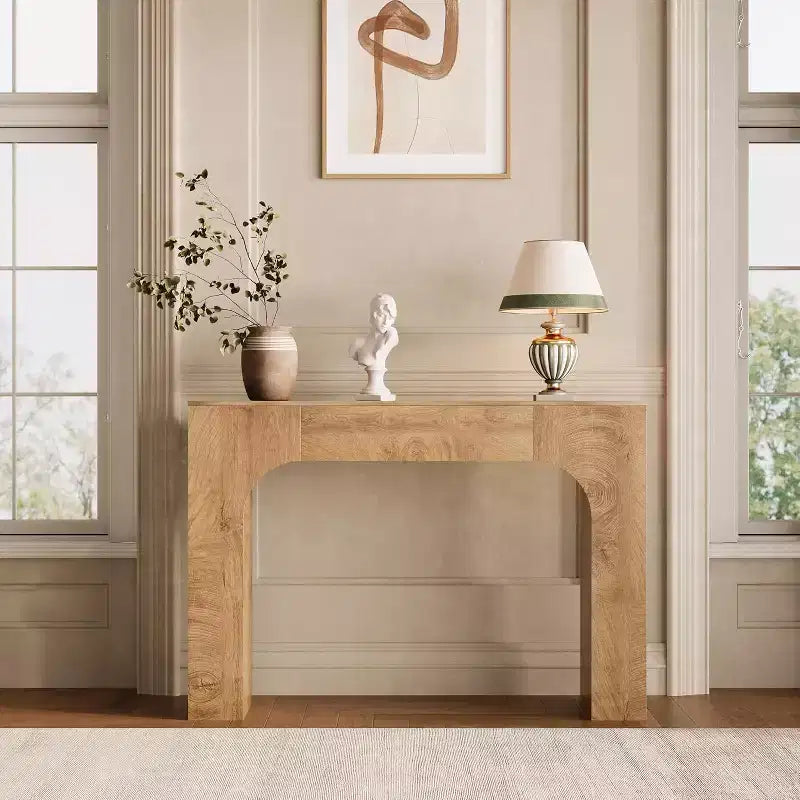 Tavolo Consolle Lungo da Ingresso, Tavolo Rettangolare in Legno per Divano Dietro al Divano, Tavolo Stretto da Ingresso per Soggiorno, Ingresso, Corridoio, Atrio