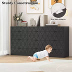 COZONY 63 9 Drawer Dresser, Wide Drawer Storage Organizer for Bedroom, Hallway & Living Room, Dressers & Chests of Drawers