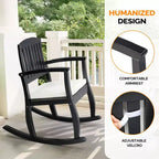 Karl Home | 36 in. Solid Wood Outdoor Rocking Chair with Cushion
